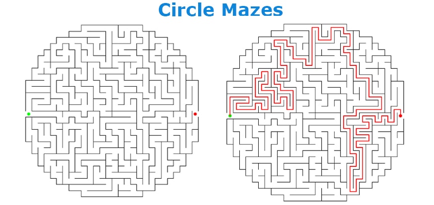 Circle maze creator designs for unique puzzle books