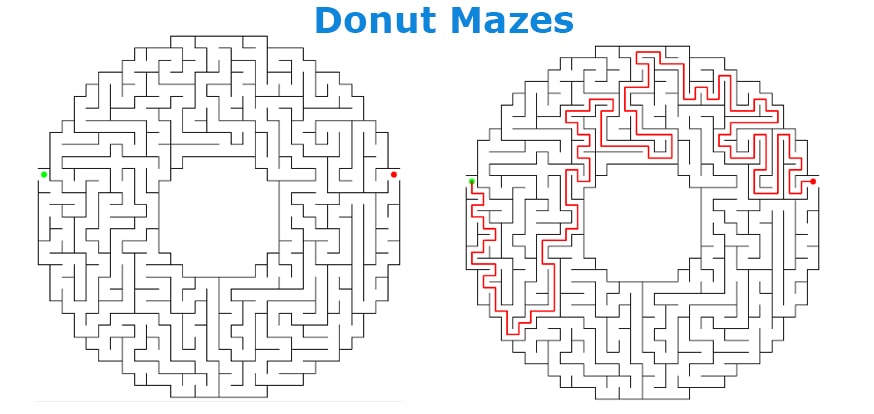 Donut maze creator shapes for innovative puzzle designs